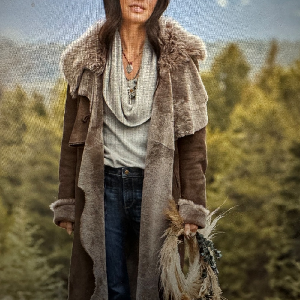Sundance Shearling Coat Gorgeous Truffle (Dark Taupe)-NWT - Picture 1 of 10